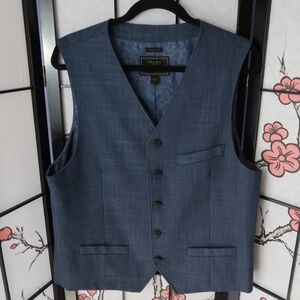 Men's Blue Plaid Vest by Pronto Uomo